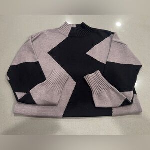 Cyrus Black and Gray Turtleneck Sweater Women’s Sz S